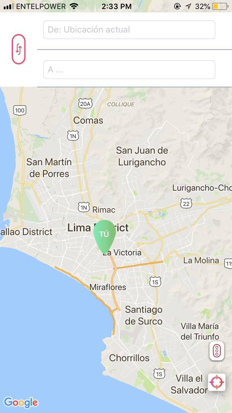 Screenshot of iPhone App